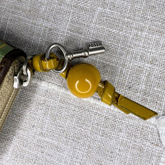 Fossil Keyper Zip Around Wallet - Colorful Waxed Floral Canvas - Picture 4 of 7